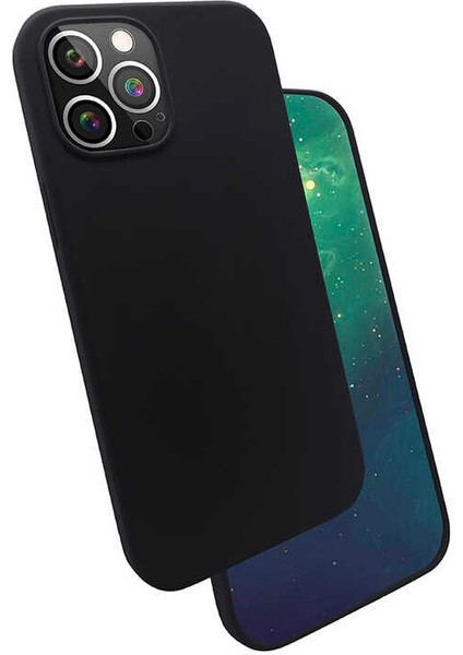 Apple iPhone 12 Pro Uyumlu Silk Silikon-Siyah