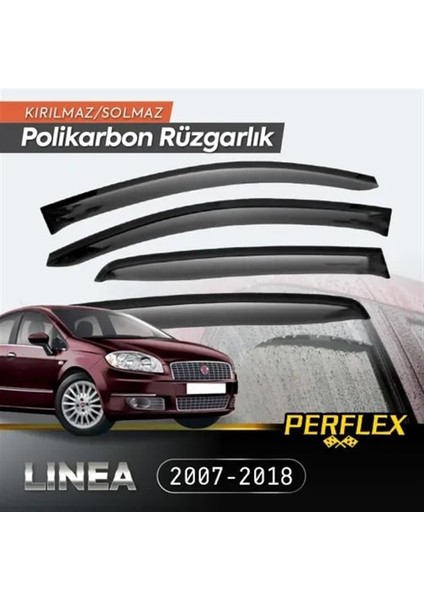 Perflex Polikarbon Kırılmaz Rüzgarlık V2 Mugen Fiat Linea 2007-2018