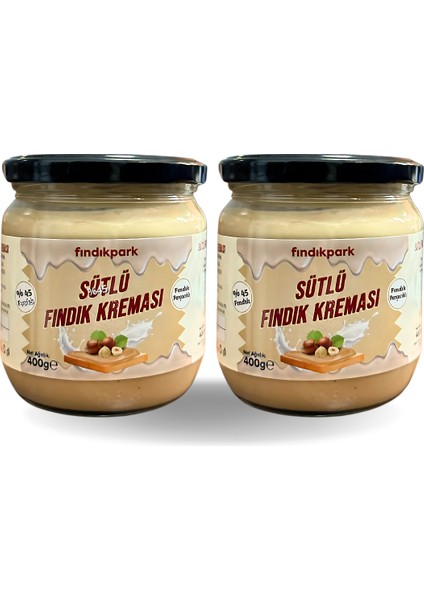 Sütlü Fındık Kreması %45 Fındık 2li Paket - 800 gr