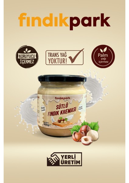 Sütlü Fındık Kreması %45 Fındık 2li Paket - 800 gr