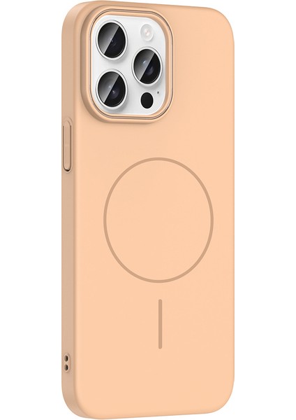 Apple iPhone 14 Pro Max Kılıf Magsafe Şarj Özellikli Ruby Silikon Kapak - Gri