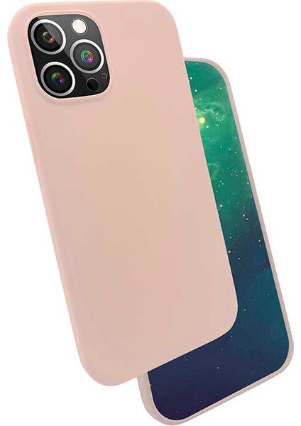 Apple iPhone 12 Pro Max Uyumlu Silk Silikon-Pembe