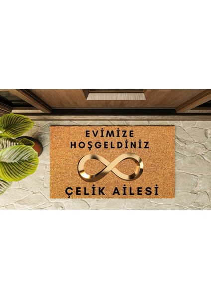 Kapı Önü Paspası Kişiye Özel Yazı Yazılır Koko Model Sonsuzluk PK-1585