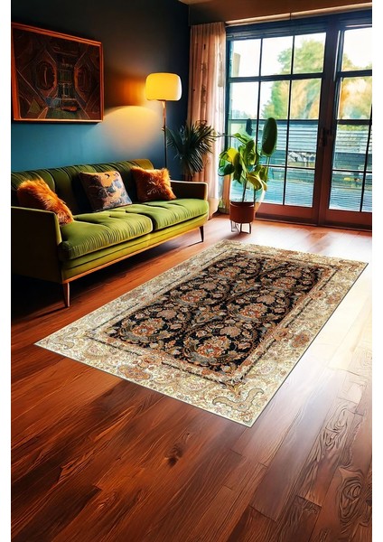 Bambu Klasik Salon Halısı Kaymaz Pamuk Taban - KKSH108