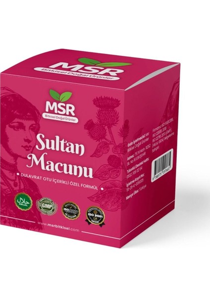 Msr Bitkisel Sultan Macunu Dulavrat Otu Hayıt ve Civan Perçemi Içreren Macun 240G