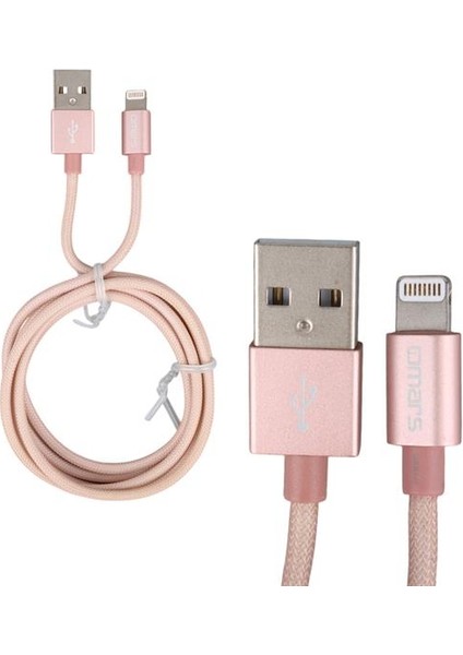 Omars OMLT040RGLPB 5 Volt-2.4 Amper USB Lıghtnıng Kablo