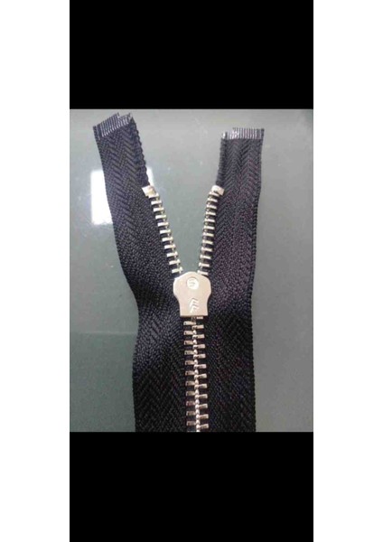 85 cm 10 Adet Parlak Gümüş Diş 5 No Metal Separe Fermuar Siyah Renk modelleri