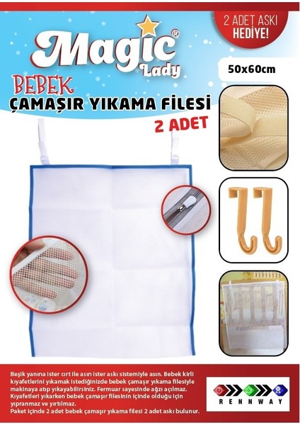 Bebek Çamaşır Filesi 2li Set - 435273-1453