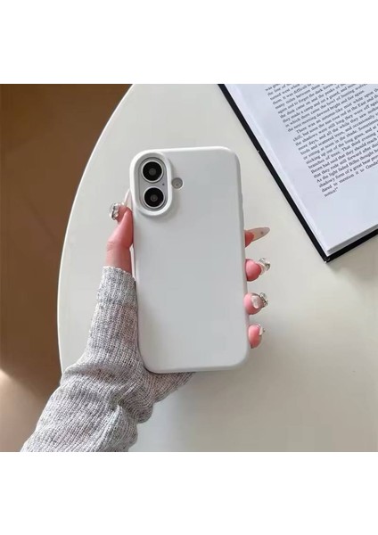 Apple Iphone 16 Uyumlu Kılıf Yumuşak Silikon Içi Kadife Lansman Kapak .
