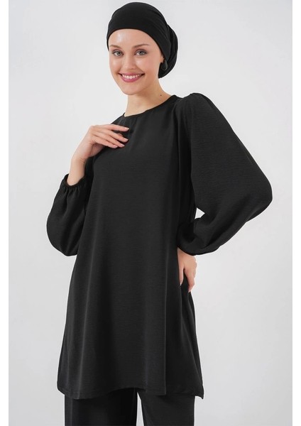 Ayrobin Tunik Pantolon Alt Üst Takım 6712 - Siyah