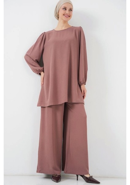 Ayrobin Tunik Pantolon Alt Üst Takım 6712 - Gül Kurusu