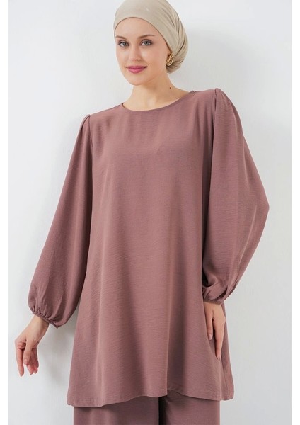 Ayrobin Tunik Pantolon Alt Üst Takım 6712 - Gül Kurusu