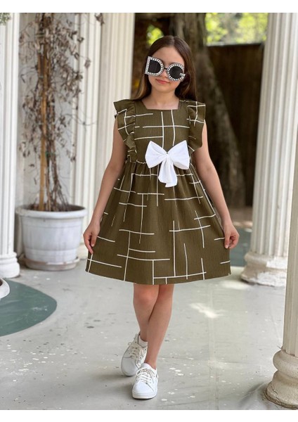 Kız Çocuk Elbise Kaliteli ve Fiyonk Detaylı 100% Pamuk modelleri