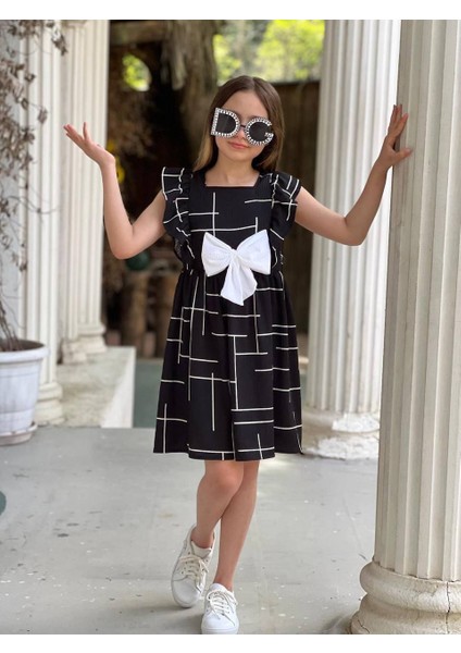 Kız Çocuk Elbise Kaliteli ve Fiyonk Detaylı 100% Pamuk fiyatları