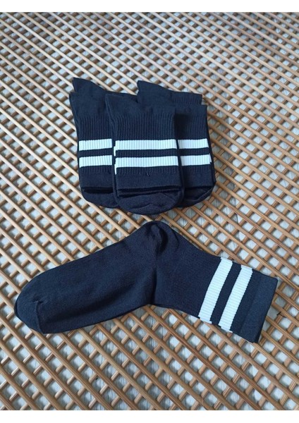 Penye Çemberli Tenis Kadın 6 Çift Dikişsiz Çorap