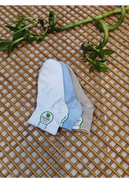 Bambu Patik Kadın 3 Çift Dikişsiz Çorap