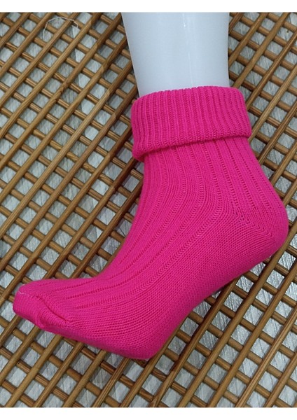 Katlamalı Lambswool 3' Lü Kadın Bot Çorabı