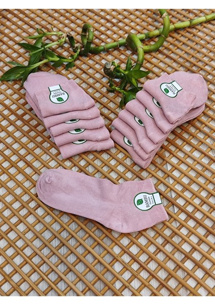 Bambu Patik Kadın 12 Çift Dikişsiz Çorap