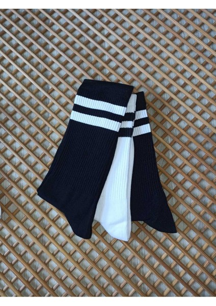 Penye Çemberli Tenis Erkek 3 Çift Dikişsiz Çorap