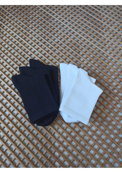 Penye Tenis Kadın 6 Çift Dikişsiz Çorap