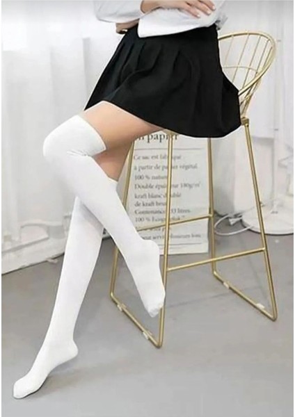 Kadın Diz Üstü Şık Kaliteli Pamuklu Çorap