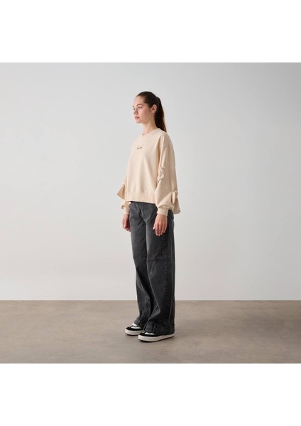 Kız Çocuk Kolları Fiyonklu Sweat fiyatları