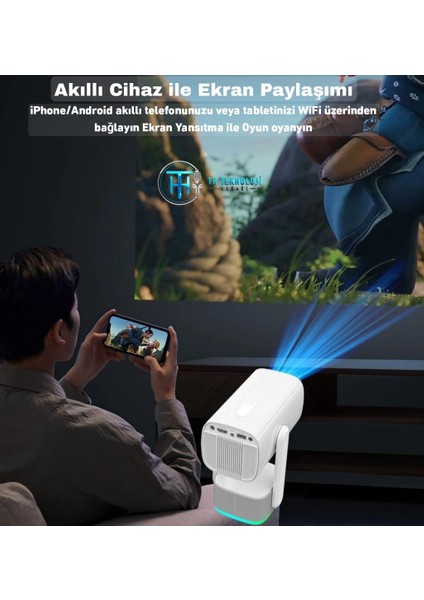 Lensun New 14 Android Bataryalı Projeksiyon Cihazı 4k-Uhd/hdmı/usb / Bluetooth /wifi /dlna / Chromecast