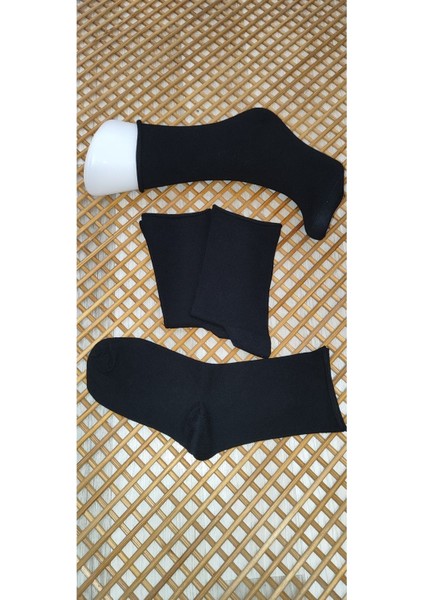 Penye Medikal Dikişsiz Kadın 3 Çift Çorap Lastiksiz