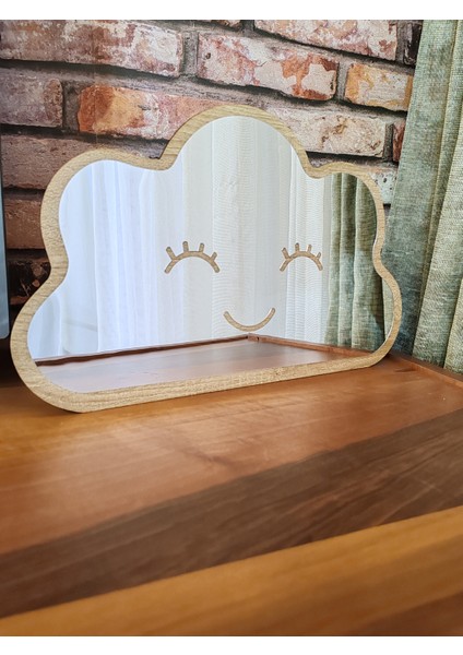 Bulut Figürlü Çocuk Odası Dekoratif Pleksi Ayna 40 x 25 cm Büyük Boy modelleri