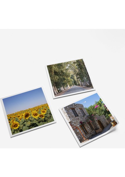 12'li Mini Pola Fotoğraf Baskı – 7x7 cm Kişiye Özel Anı Kartları