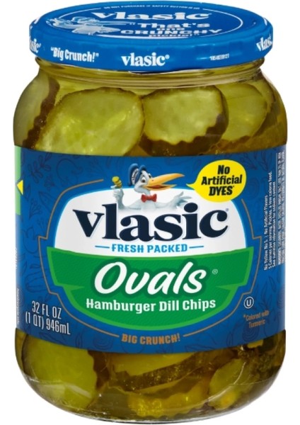 Vlasic Fresh Packed Ovals Hamburger Dill Chips 946 gr