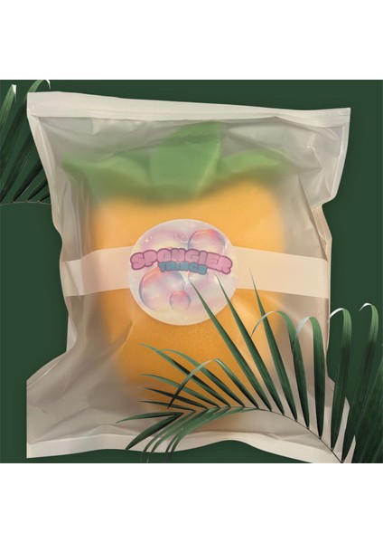 Papaya Şeklinde Banyo Süngeri Meyve Temalı Eğlenceli Sevimli ve Yumuşak Süngerler
