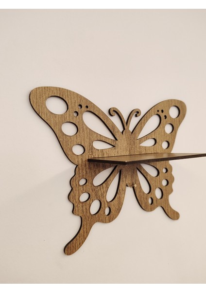 Kelebek Dekoratif Raflı Set 3'lü (3mm Mdf)