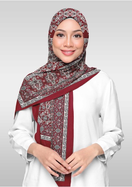 Likralı Vual Etnik Desenli Şal - 04969