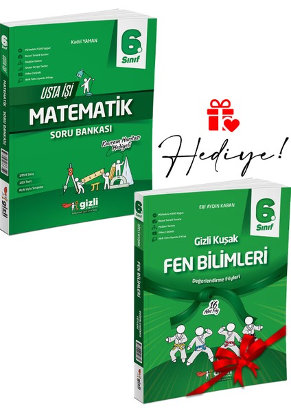 6. Sınıf Usta Işi Matematik Soru Bankası -Gizli Kuşak Fen Bilimleri Hediyeli