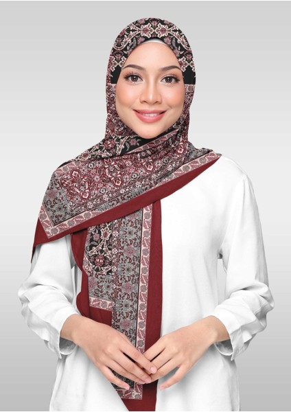 Likralı Vual Etnik Desenli Şal - 04969