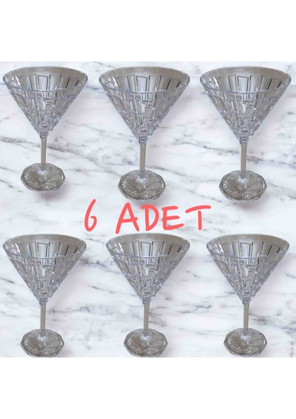 6 Adet 280 ml Kırılmaz Polikarbon Martini Bardağı ( Dikkat: Ürün Cam Değildir!!! ) Tekne,yat,bar,cafe,restoran,lokanta,piknik, Söz,nişan,kına,düğün,toplantı,havuz Başı ,oteller Için Üretilmiştir.