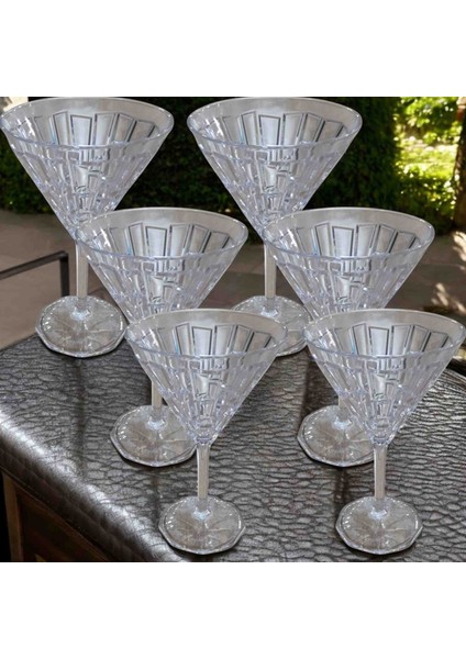 6 Adet 280 ml Kırılmaz Polikarbon Martini Bardağı ( Dikkat: Ürün Cam Değildir!!! ) Tekne,yat,bar,cafe,restoran,lokanta,piknik, Söz,nişan,kına,düğün,toplantı,havuz Başı ,oteller Için Üretilmiştir.