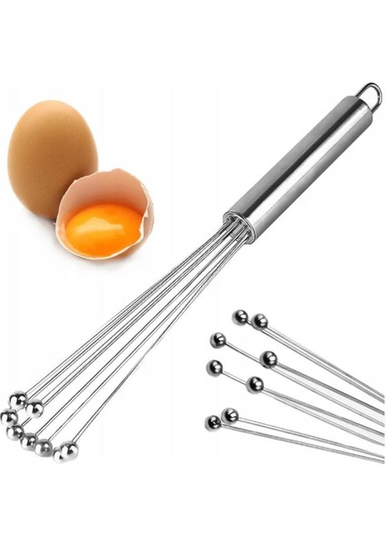 Yeni Nesil Ayarlanabilir Paslanmaz Çelik Metal Boncuk Top Uçlu Yumurta Çırpıcı Sos Karıştırıcı indirimleri