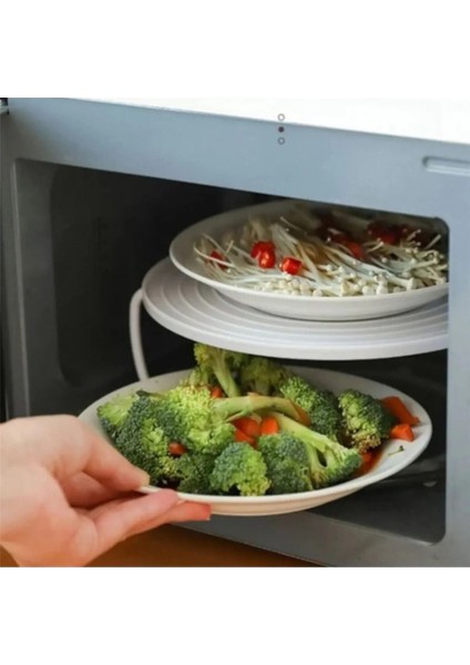 Pratik Katlanabilir Buzdolabı ve Mikrodalga Rafı Ayaklı Isıya Dayanıklı Düzenleyici Raf Beyaz modelleri