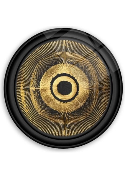 Marsilyan- Gold Desenler Yuvarlak Cam Tablo