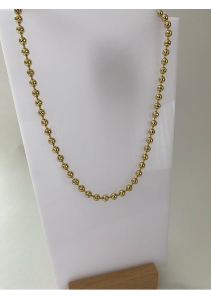 Boncuklu Gold Kolye