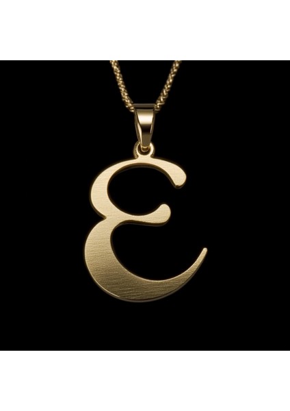 8 Ayar Altın Kolye Ucu Harf E GM2885 1 gr