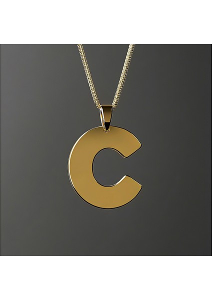 8 Ayar Altın Kolye Ucu Harf C GM2864 1 gr