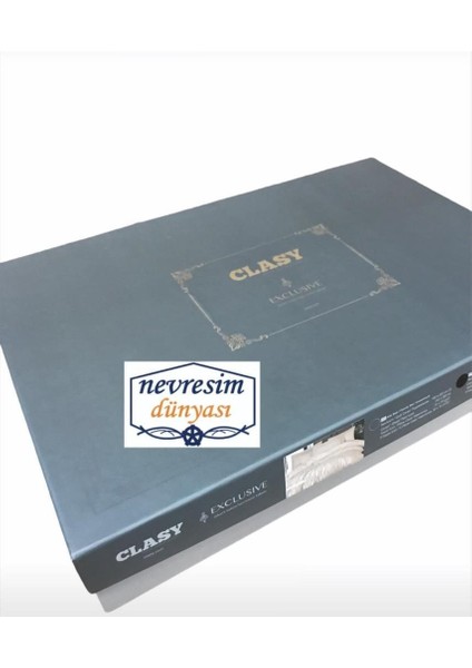Exclusive Jakarlı Çift Kişilik Pamuk Saten Nevresim Takımı Pavaya V2 Krem - 235780-1453