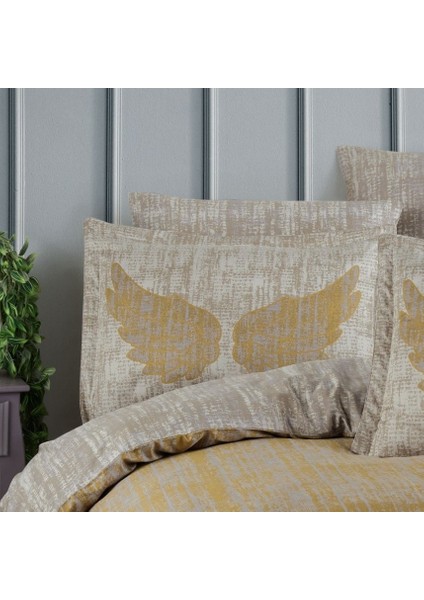 Çift Kişilik Saten Nevresim Lydia Gold - 510460-1453