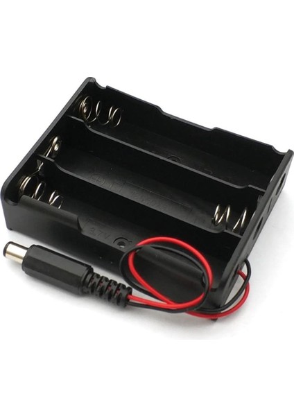18650 Pil Yuvası 3lü 2.1mm Adaptör Soketli 3 Adet 11.1V Seri Lityum Lion Batarya Kutusu Tutucu