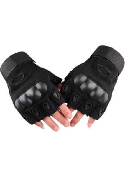 Taktik Eldiven Kemikli Korumalı Kesik Parmak Siyah Renk fiyatları