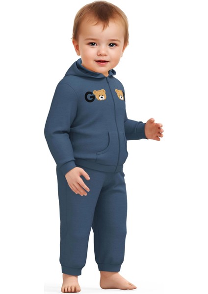 Bebek Kapüşonlu Ceket ve Pantolon Takımı, %100 Organik Pamuk, Bebek ve Yenidoğan Serisi - CSY8005 modelleri