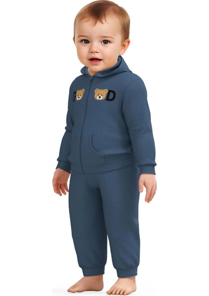 Bebek Kapüşonlu Ceket ve Pantolon Takımı, %100 Organik Pamuk, Bebek ve Yenidoğan Serisi - CSY8005 fırsatları